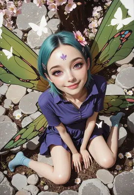 Enchanting Fairy With Butterfly Wings