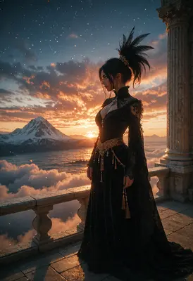 Gothic Queen Above The Clouds