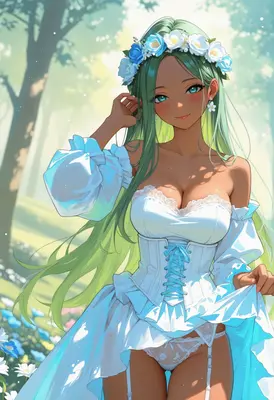 Forest Maiden in White Lace