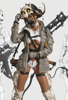 Tactical Skull Masked Mercenary
