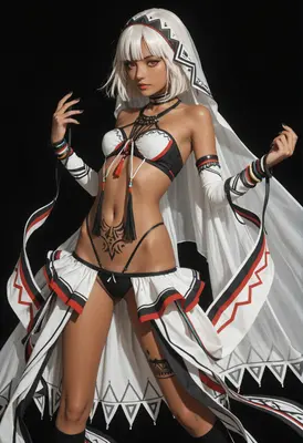 Tribal Priestess in Ceremonial Attire