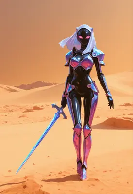 Metallic Void Knight in Desert Sands