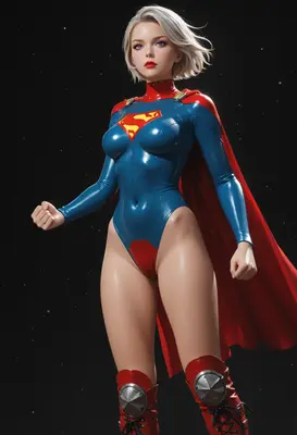 Supergirl in High Gloss Bodysuit