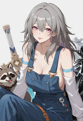 Stelle With Her Trash Can Raccoon