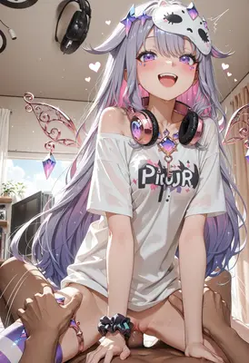 Playful Gamer Girl with Fairy Wings