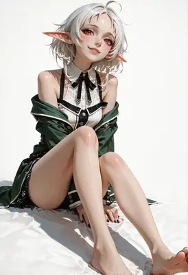 Radiant Elf Girl in Green Uniform