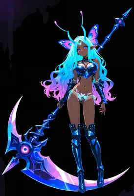 Butterfly Elf Warrior with Radiant Scythe