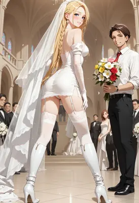 Beautiful Bride in a Provocative Gown