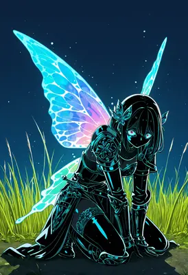 Luminous Fairy Knight in Dark Armor