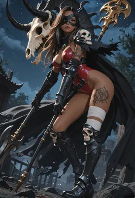 Dark Necromancer Warrior Queen