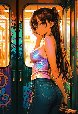 Evening Commute with Vibrant Style