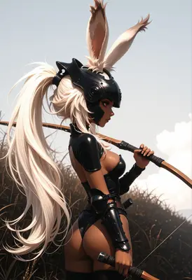 Viera Archer in Black Armor