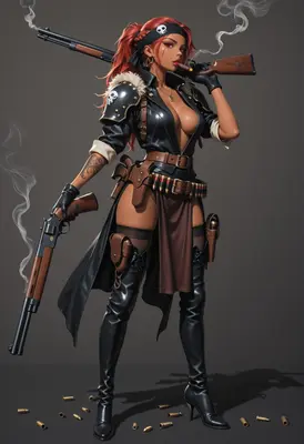 Redheaded Pirate Gunslinger