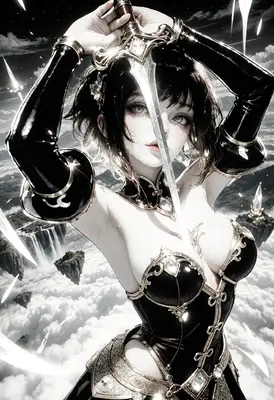 Celestial Warrior with Enchanted Blade