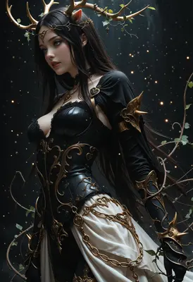 Ethereal Forest Queen in Golden Armor