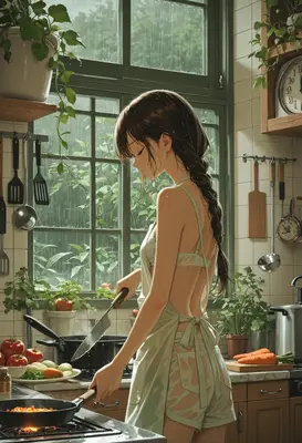 Rainy Day Cooking in the Kitchen