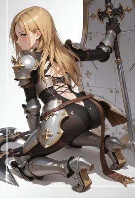 Blonde Paladin in Tactical Armor