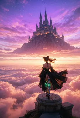 Gothic Princess Above the Clouds