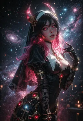 Celestial Demon Nun in Deep Space