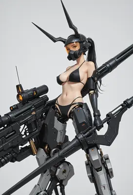 Cybernetic Bunny Warrior with Heavy Artillery