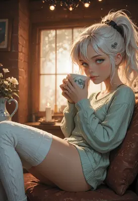 Cozy Afternoon Tea by the Window