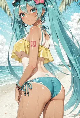 Hatsune Miku Summer Beach Day