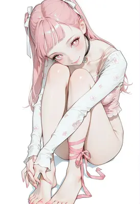 Pink Haired Girl with Sakura Accents