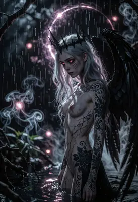 Fallen Angel in the Dark Rain