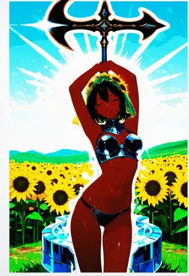 Sun Goddess with Radiant Battle Axe