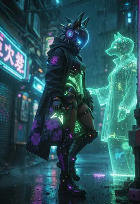 Cybernetic Ronin Meeting Digital Spirit