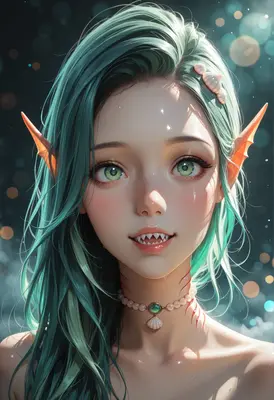 Enchanting Mermaid with Sharp Teeth