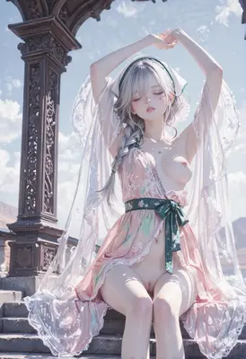 Serene Maiden in Ethereal Sunlight