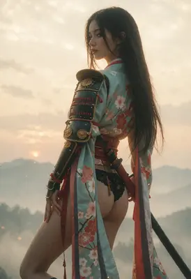 Samurai Maiden at Dawn