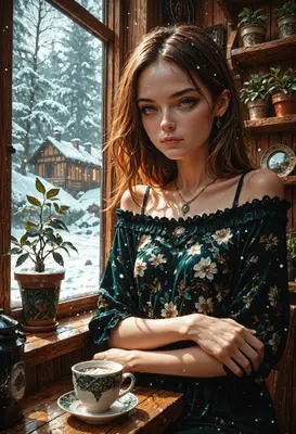 Winter Morning Tea by the Window
