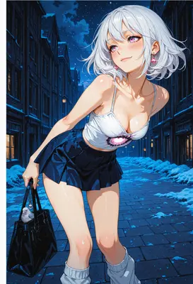 Winter Evening Stroll with Companion