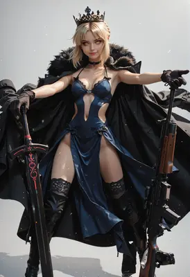 Dark Queen with Blade and Rifle