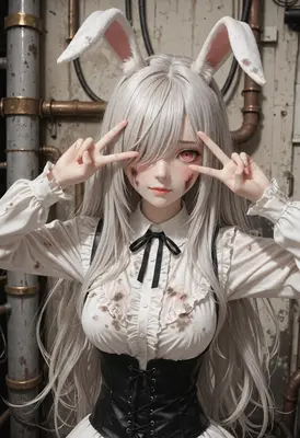 Grime Stained Rabbit Girl