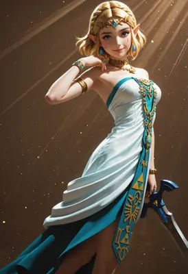 Elegant Princess Zelda in Radiant Light