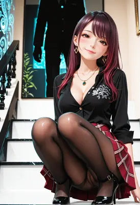 Elegant Student on the Grand Staircase