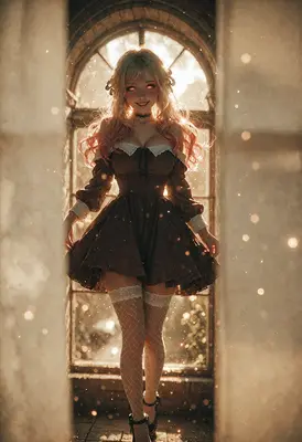 Ethereal Maiden in Golden Light