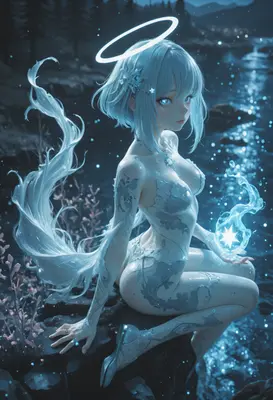 Celestial Spirit by the Moonlight Stream