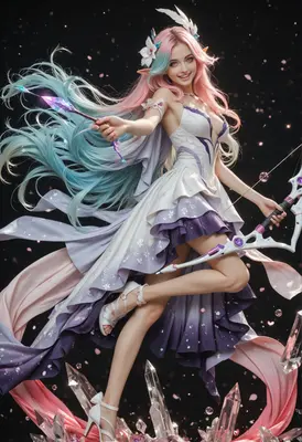 Ethereal Elven Archer in Crystal Realm
