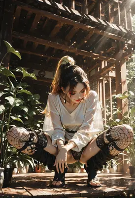 Sunlit Garden Muse in Lingerie