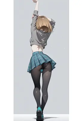 Girl Stretching in Grey Crop Top