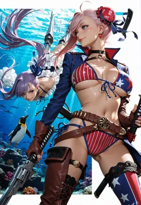 Patriotic Warriors Diving Underwater