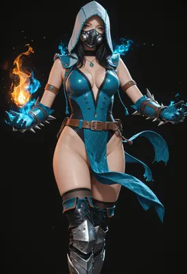 Mystic Hooded Warrior with Elemental Flame