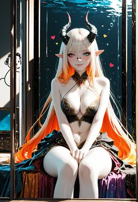 Enchanting Demon Queen in Midnight Chamber