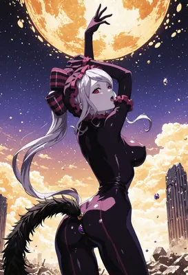Moonlit Gothic Cat Girl