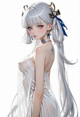 Ethereal Beauty in White Lingerie