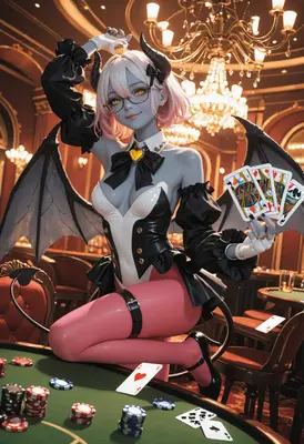 Succubus Gambler at the Casino